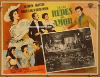 3w795 TOAST OF NEW ORLEANS Mexican LC '50 Mario Lanza, Kathryn Grayson & David Niven in Louisiana!