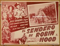 3w803 TRAIL OF ROBIN HOOD Mexican LC '50 cool artwork of Roy Rogers, Penny Edwards, Rex Allen!