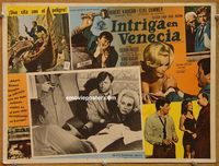 3w823 VENETIAN AFFAIR Mexican movie lobby card '67 spies Robert Vaughn & Elke Sommer in Italy!