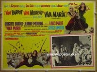 3w829 VIVA MARIA Mexican LC '66 Louis Malle, sexiest French babes Brigitte Bardot & Jeanne Moreau!