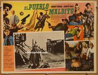 3w835 WELCOME TO HARD TIMES Mexican movie lobby card '67 cowboy Henry Fonda + cast montage!