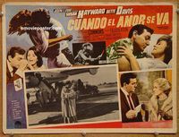 3w839 WHERE LOVE HAS GONE Mexican lobby card '64 Susan Hayward, Bette Davis, trashy Harold Robbins!