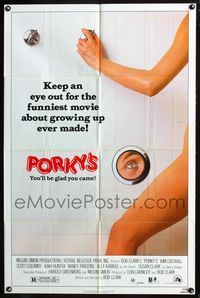 3z734 PORKY'S one-sheet '82 Bob Clark, Kim Cattrall, Scott Colomby, teenage sex classic image!