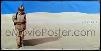 4a195 PHANTOM MENACE vinyl banner '99 Lucas, Star Wars Episode I, best image of boy w/Vader shadow!