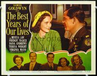 4b115 BEST YEARS OF OUR LIVES LC #4 '47 Teresa Wright smiles at Dana Andrews in restaurant!