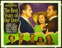 4b116 BEST YEARS OF OUR LIVES LC #5 '47 Fredric March gives his blessing to Dana Andrews & Wright!