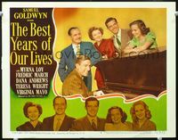 4b119 BEST YEARS OF OUR LIVES LC #8 '47 Hoagy Carmichael plays piano for March, Loy,Andrews,Wright!