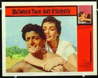 4b120 BETWEEN TIME & ETERNITY movie lobby card #2 '60 close-up of sexy Lilli Palmer w/Willy Birgel!