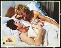 4b130 BIG CHILL movie lobby card #6 '83 great image of Glenn Close & Kevin Kline in bed!