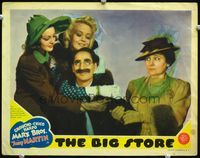 4b137 BIG STORE lobby card '41 Margaret Dumont looks disappointingly at Groucho Marx & sexy girls!