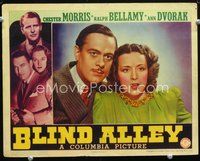 4b151 BLIND ALLEY movie lobby card '39 cool border art of Chester Morris, Ralph Bellamy, Ann Dvorak!