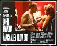 4b156 BLOW OUT movie lobby card #2 '81 close-up of Dennis Franz & Nancy Allen!