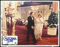 4b207 CALIFORNIA SUITE movie lobby card #6 '78 Michael Caine & Maggie Smith in ballroom!