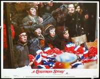 4b234 CHRISTMAS STORY lobby card #4 '83 best classic X-mas movie, great image of kids at toy store!