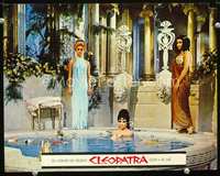 4b241 CLEOPATRA movie lobby card '64 great image of sexy Elizabeth Taylor in bath!