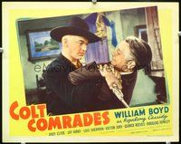 4b250 COLT COMRADES movie lobby card '43 great image of tough William Boyd as Hopalong Cassidy!