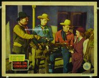 4b253 COME ON COWBOYS LC '37 image of Three Mesquiteers, Bob Livingston, Ray Corrigan, Max Terhune!