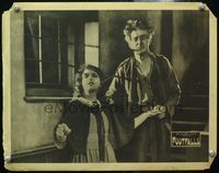 4b376 FOOTFALLS movie lobby card '21 pretty Estelle Taylor leads blind Tyrone Power Sr. downstairs!