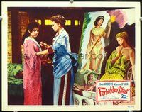 4b379 FORBIDDEN STREET movie lobby card #8 '49 Dana Andrews, Maureen O'Hara!