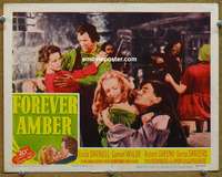 4b381 FOREVER AMBER movie lobby card #7 R53 wild image of gross guys & sexy wenches!