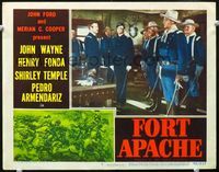 4b385 FORT APACHE LC #3 '48 Lieutenant Colonel Henry Fonda talks sternly to John Wayne & his men!