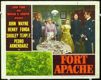 4b389 FORT APACHE LC #7 '48 Lt. Col. Henry Fonda with his pretty young daughter Shirley Temple!