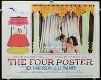 4b393 FOUR POSTER movie lobby card '52 Rex Harrison & Lilli Palmer in bed!