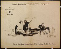 4b404 FROZEN NORTH movie lobby card '22 Buster Keaton