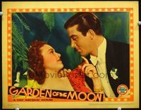 4b408 GARDEN OF THE MOON lobby card '38 great romantic close up of John Payne & Margaret Lindsay!