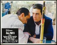 4b429 GODFATHER PART II lobby card #7 '74 John Cazale tries to explain to an unforgiving Al Pacino!