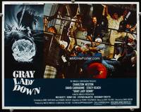 4b436 GRAY LADY DOWN movie lobby card #1 '78 wild image of Charlton Heston & crew upside down!