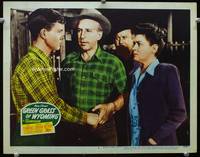 4b446 GREEN GRASS OF WYOMING lobby card #4 '48 Lloyd Nolan, Robert Arthur, & Geraldine Wall!