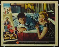 4b448 GROOM WORE SPURS movie lobby card #6 '51 cool image of Ginger Rogers, wacky Jack Carson!