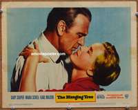 4b466 HANGING TREE movie lobby card #6 '59 romantic close-up of Gary Cooper & Maria Schell!