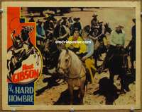 4b468 HARD HOMBRE movie lobby card '31 great image of cowboy Hoot Gibson riding w/Lina Basquette!