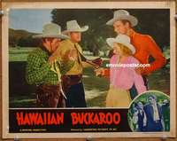 4b473 HAWAIIAN BUCKAROO movie lobby card R40s Smith Ballew, pretty Evelyn Knapp held hostage!