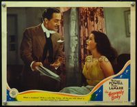 4b476 HEAVENLY BODY LC #2 '44 foolish William Powell wants to talk science with sexy Hedy Lamarr!