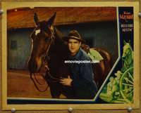 4b478 HELL FIRE AUSTIN movie lobby card '32 great image of Ken Maynard with his wonder horse Tarzan!