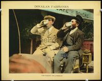 4b491 HIS MAJESTY THE AMERICAN LC '19 Douglas Fairbanks rides in hansom cab & drinks milk w/driver!