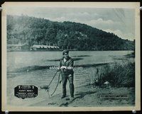 4b495 HOARDED ASSETS lobby card '18 river pirate Harry Morey recovers the loot in a sunken keg!