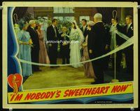 4b521 I'M NOBODY'S SWEETHEART NOW lobby card '40 Dennis O'Keefe & Constance Moore at their wedding!