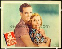 4b523 IN HIS STEPS movie lobby card '36 romantic close-up of Eric Linden & Cecilia Parker!