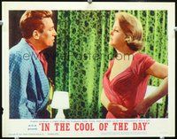 4b526 IN THE COOL OF THE DAY movie lobby card #5 '63 great image of Angela Lansbury & Peter Finch!