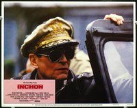 4b527 INCHON movie lobby card #1 '82 cool image of Laurence Olivier as General MacArthur!