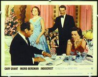 4b532 INDISCREET movie lobby card #6 '58 great image of Cary Grant in tux, sexy Ingrid Bergman!