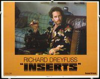 4b535 INSERTS movie lobby card #3 '76 wild image of shady-looking Richard Dreyfuss!