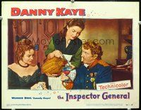 4b536 INSPECTOR GENERAL movie lobby card #6 '50 cool image of Danny Kaye drinking wine!