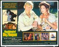 4b542 ISLAND OF DR. MOREAU movie lobby card #7 '77 close-up of Michael York, Barbara Carrera!