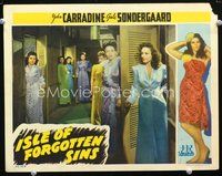 4b543 ISLE OF FORGOTTEN SINS lobby card '43 Edgar Ulmer directed, Gale Sondergaard & Veda Ann Borg!