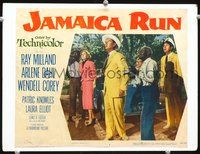 4b556 JAMAICA RUN movie lobby card #1 '53 group shot of Ray Milland, Arlene Dahl, Wendell Corey!